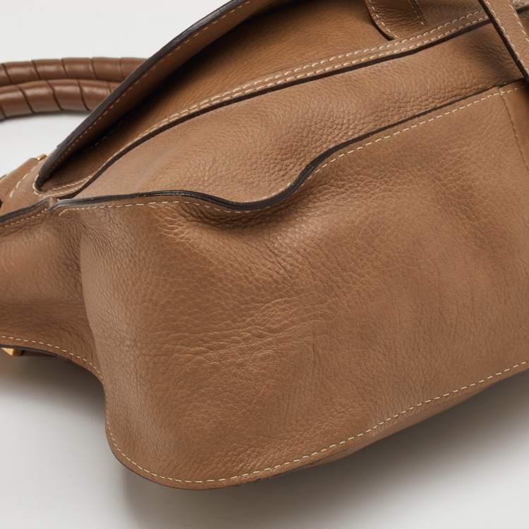 Pre Owned Chloe Marcie Medium Brown Leather Satchel