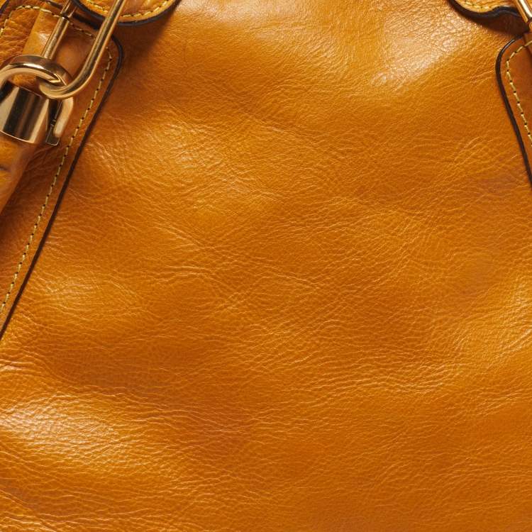 Pre Owned Chloe Paraty Medium Tan Leather Satchel