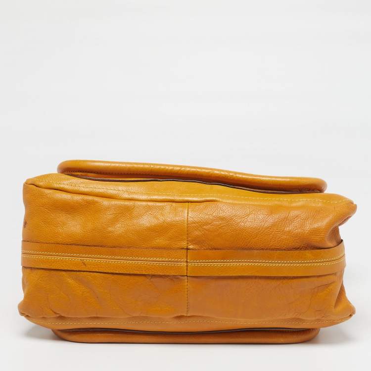 Pre Owned Chloe Paraty Medium Tan Leather Satchel