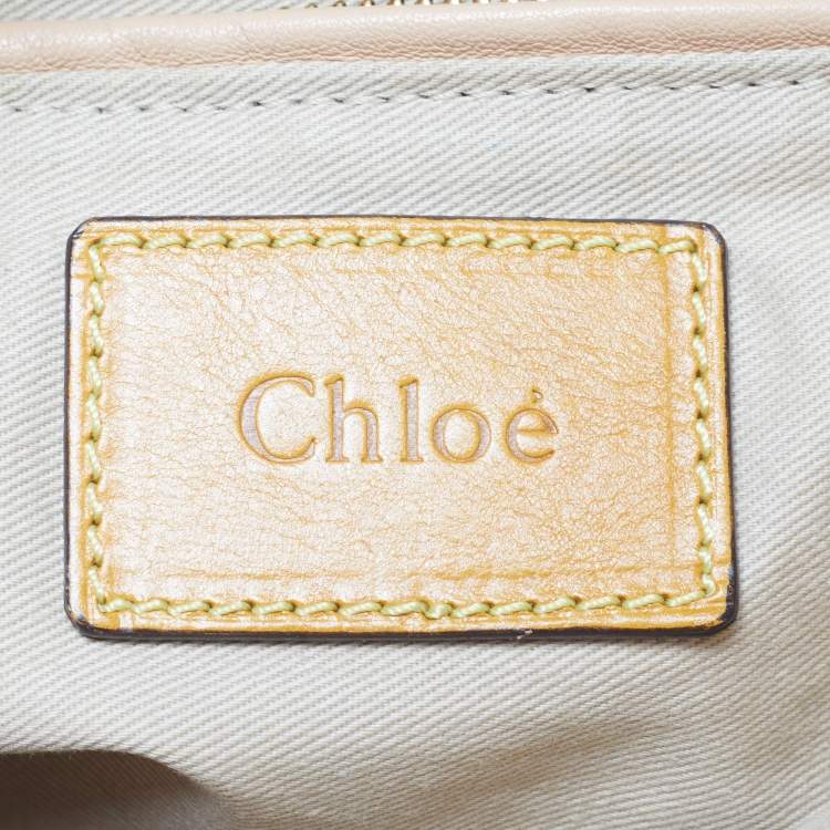 Pre Owned Chloe Paraty Medium Tan Leather Satchel