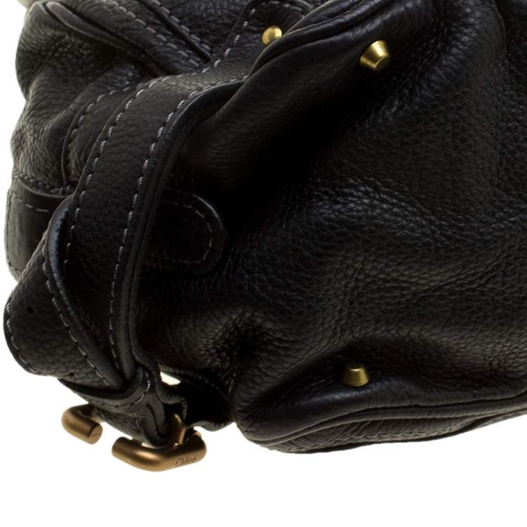 Pre Owned Chloe Black Leather Medium Paddington Satchel