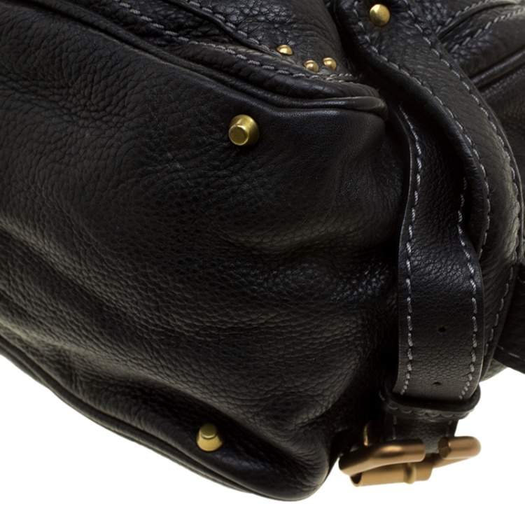 Pre Owned Chloe Black Leather Medium Paddington Satchel