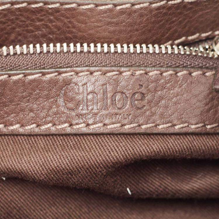 Pre Owned Chloe Dark Brown Leather Mini Paddington Satchel