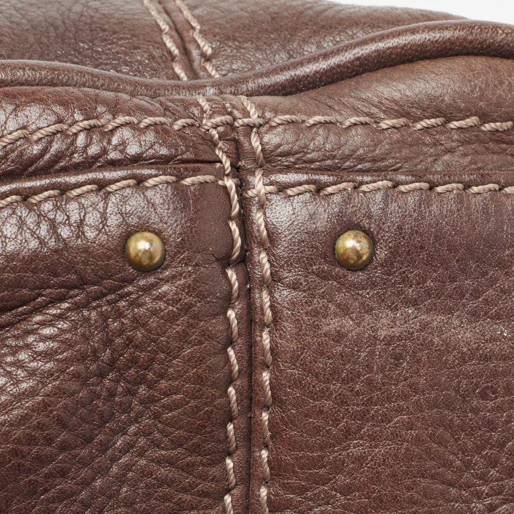 Pre Owned Chloe Dark Brown Leather Mini Paddington Satchel