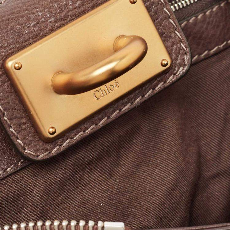 Pre Owned Chloe Dark Brown Leather Mini Paddington Satchel