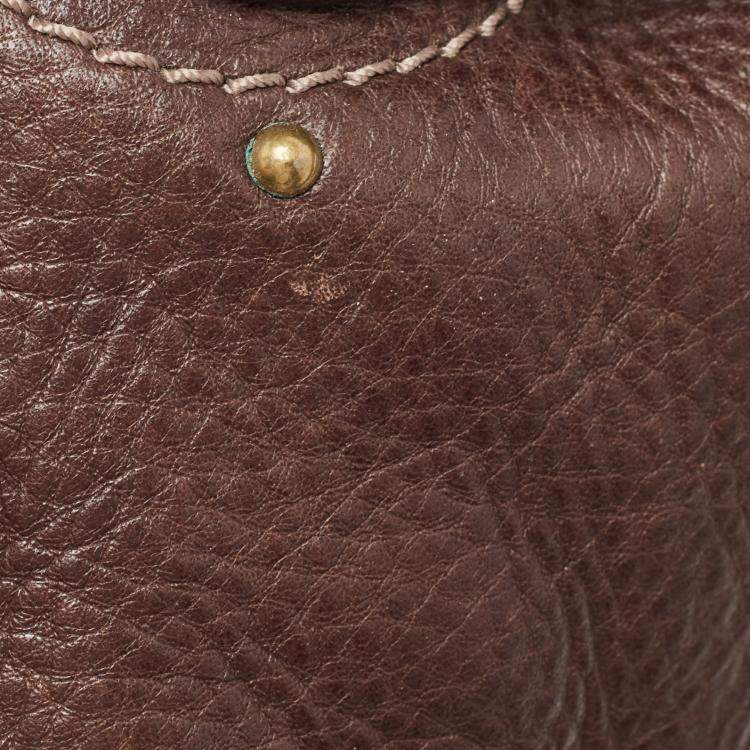 Pre Owned Chloe Dark Brown Leather Mini Paddington Satchel