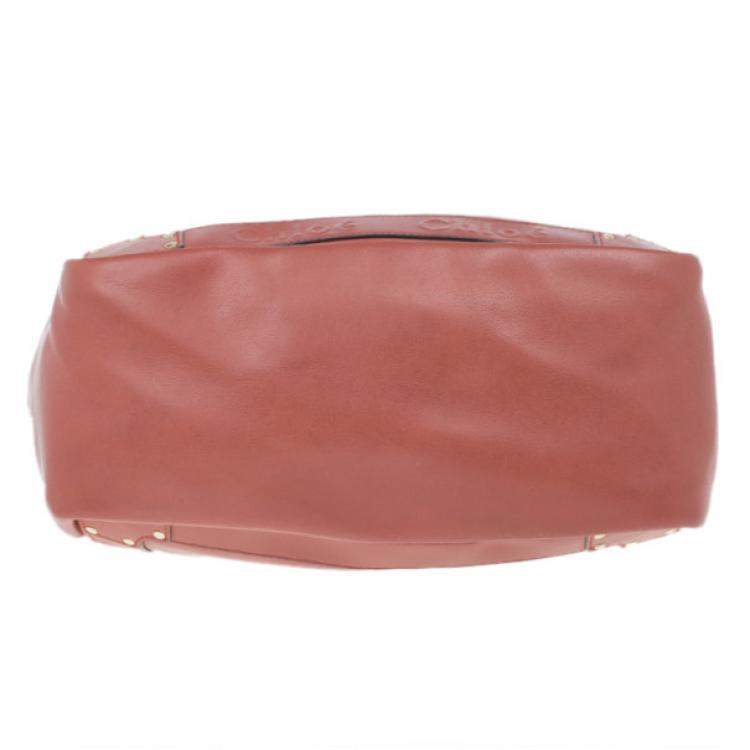 Pre Owned Chloe Red Leather Shopping Tote