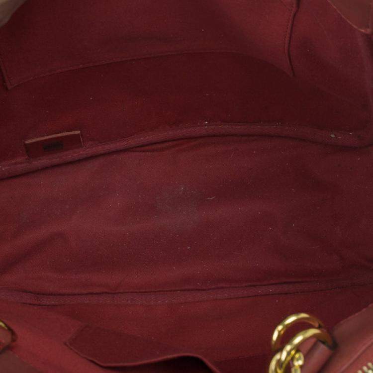 Pre Owned Chloe Red Leather Shopping Tote