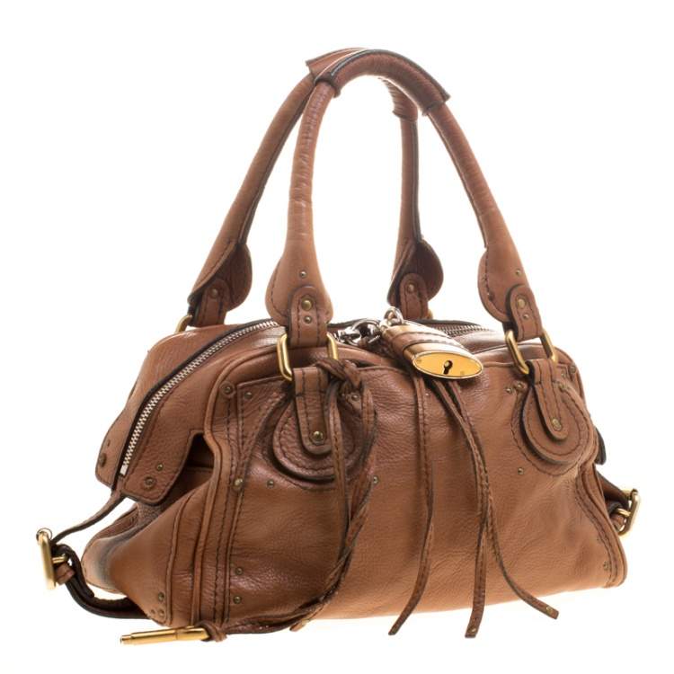 Pre Owned Chloe Brown Leather Medium Paddington Satchel