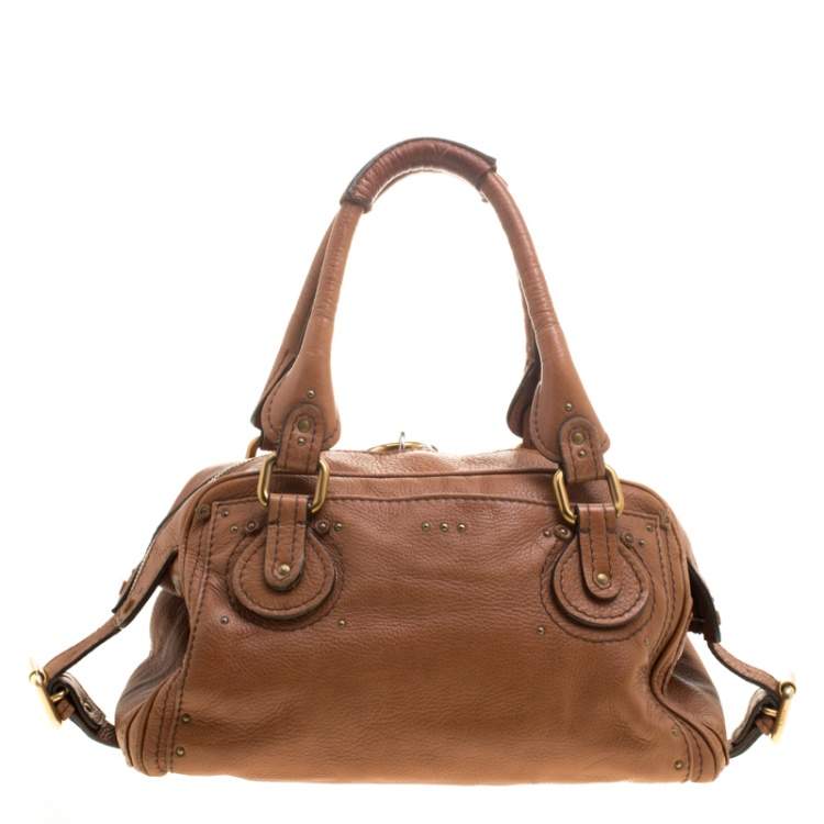 Pre Owned Chloe Brown Leather Medium Paddington Satchel