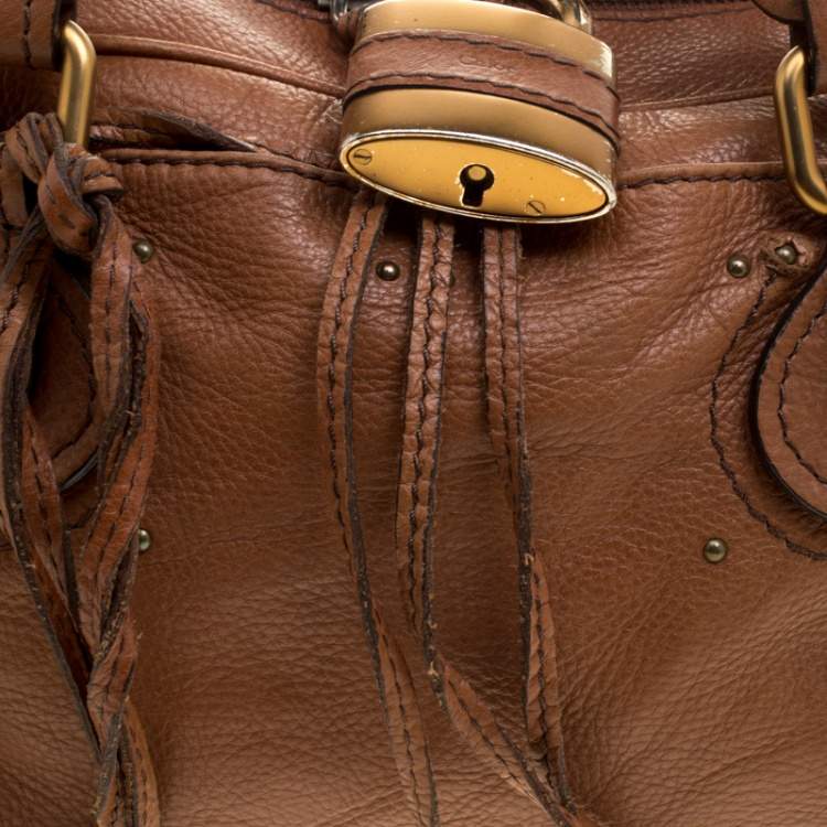 Pre Owned Chloe Brown Leather Medium Paddington Satchel