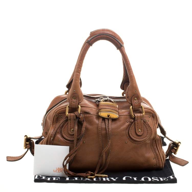Pre Owned Chloe Brown Leather Medium Paddington Satchel