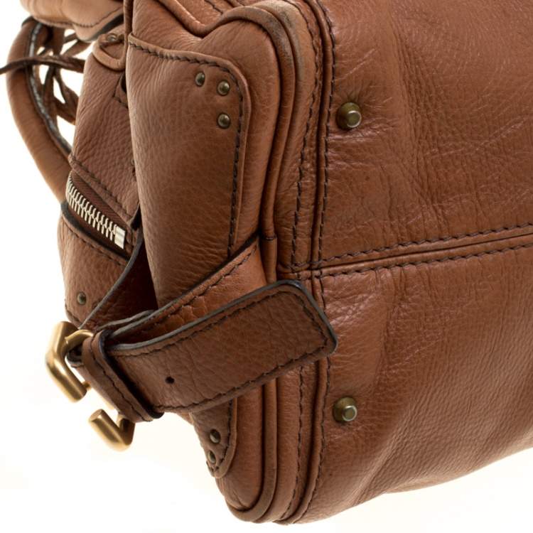 Pre Owned Chloe Brown Leather Medium Paddington Satchel