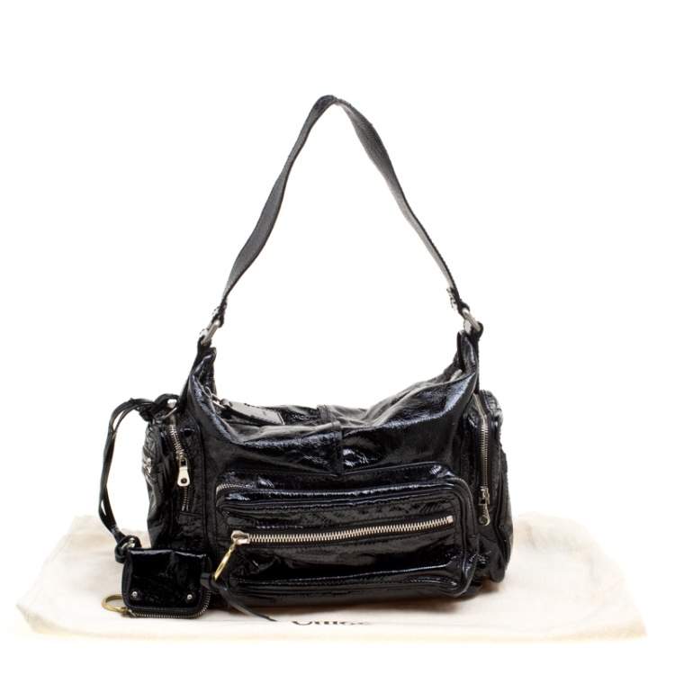 Pre Owned Chloe Black Patent Leather Ada Shoulder Bag