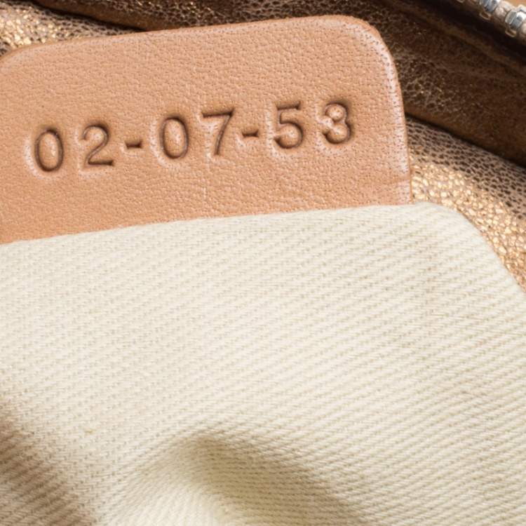 Pre Owned Chloe Gold Textured Leather Paddington Satchel
