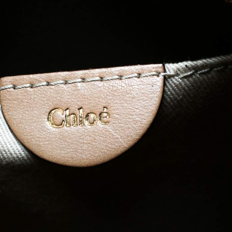 Pre Owned Chloe Beige/Brown Leather Susan Top Handle Bag