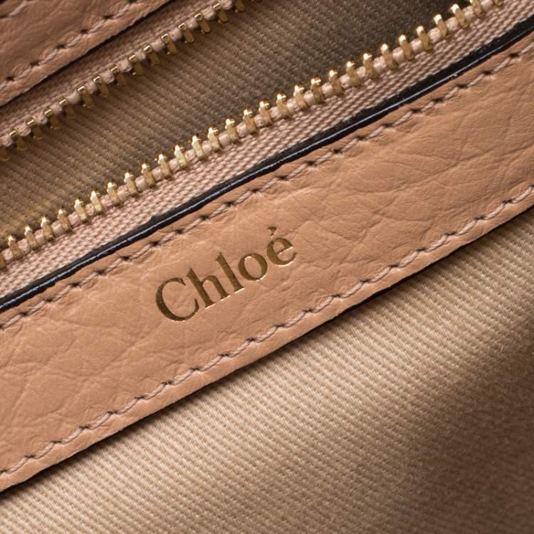 Pre Owned Chloe Beige Leather Sally Medium Shoulder Bag