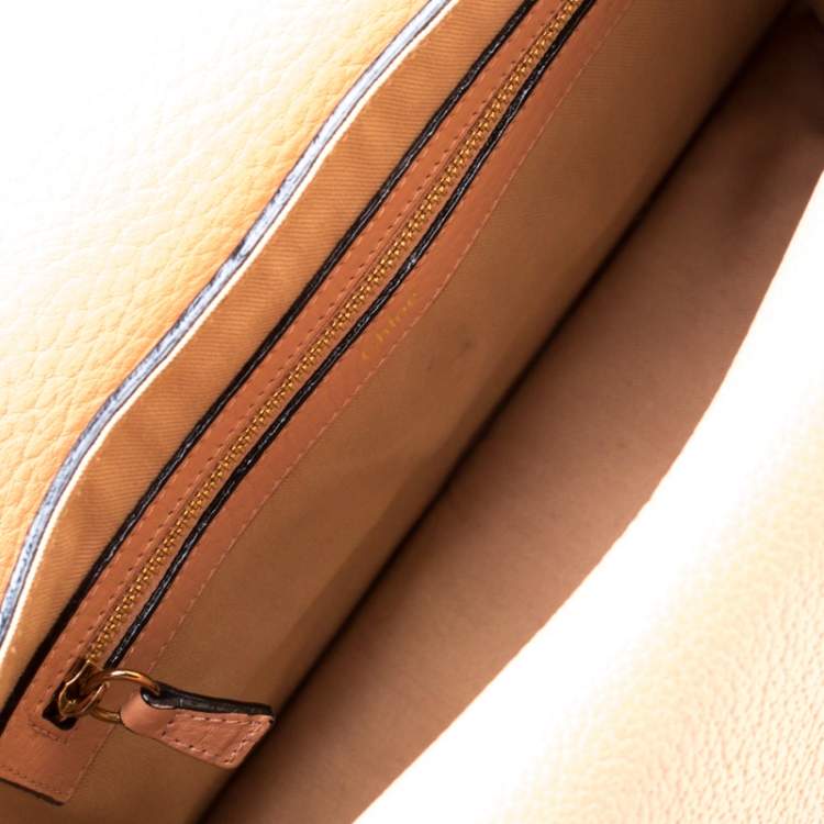 Pre Owned Chloe Beige Leather Sally Medium Shoulder Bag