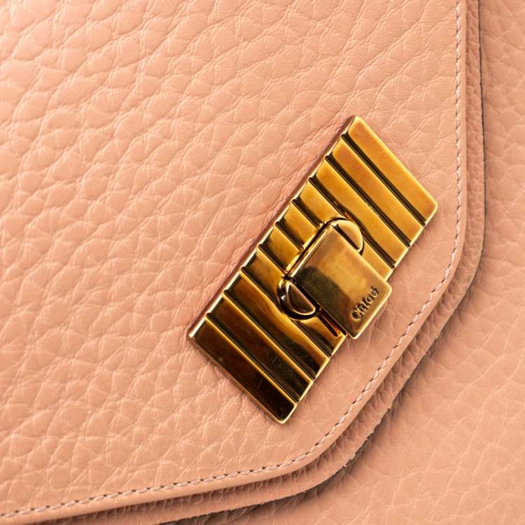 Pre Owned Chloe Beige Leather Sally Medium Shoulder Bag