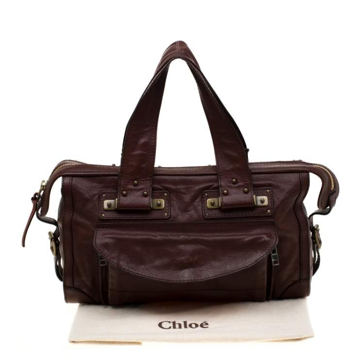 Pre Owned Chloe Dark Brown Leather Tracey Satchel