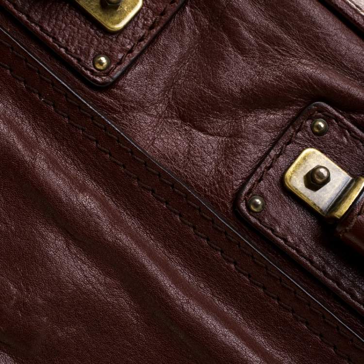 Pre Owned Chloe Dark Brown Leather Tracey Satchel