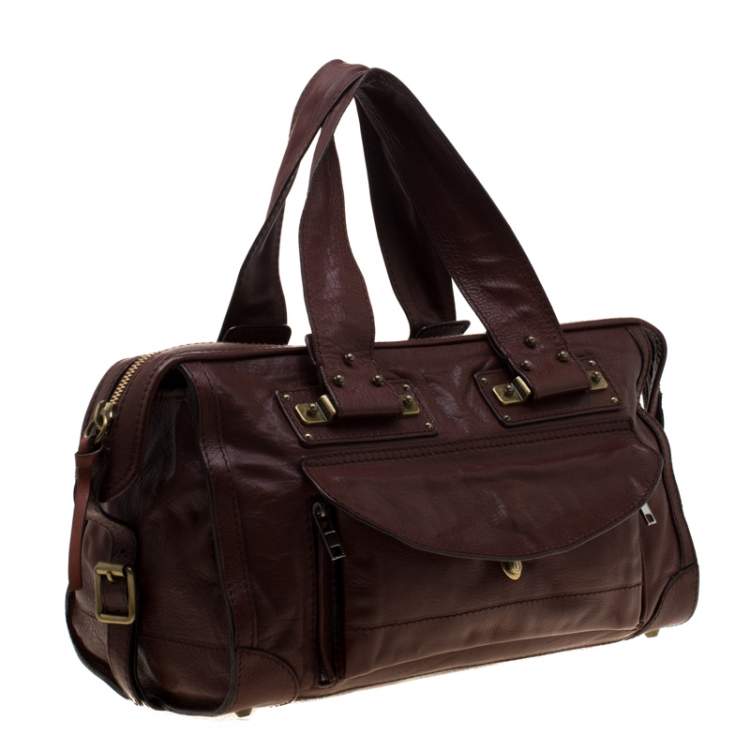 Pre Owned Chloe Dark Brown Leather Tracey Satchel