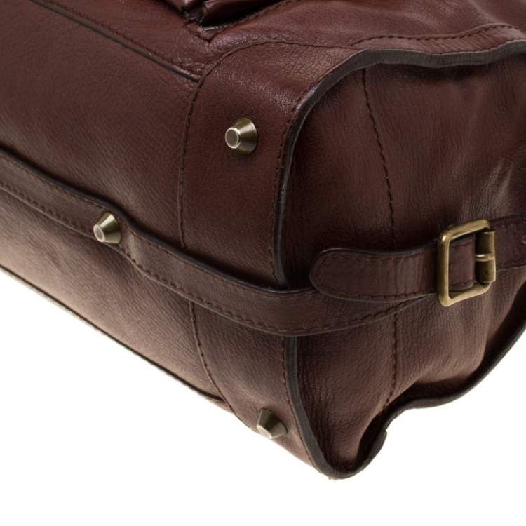 Pre Owned Chloe Dark Brown Leather Tracey Satchel