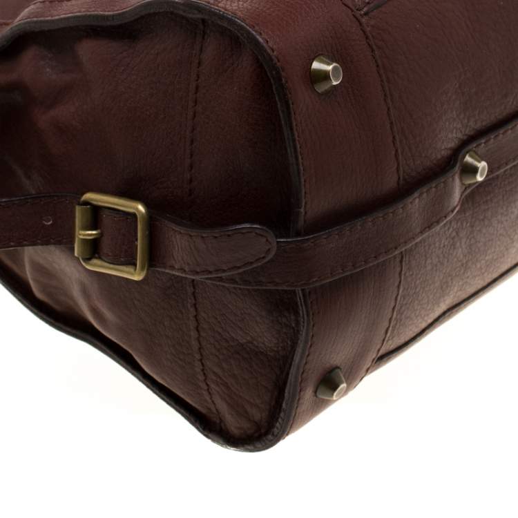 Pre Owned Chloe Dark Brown Leather Tracey Satchel