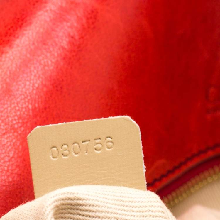 Pre Owned Chloe Red Leather Heloise Satchel