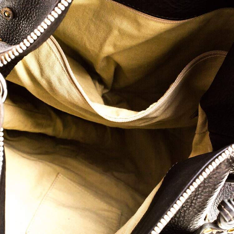 Pre Owned Chloe Deep Dark Green Leather Paddington Hobo