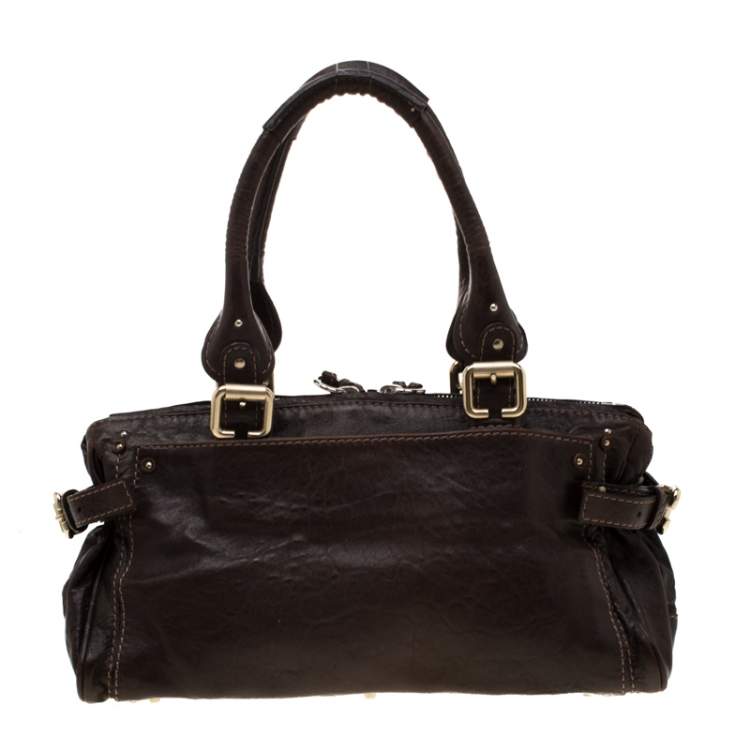 Pre Owned Chloe Dark Brown Leather Paddington Capsule Satchel