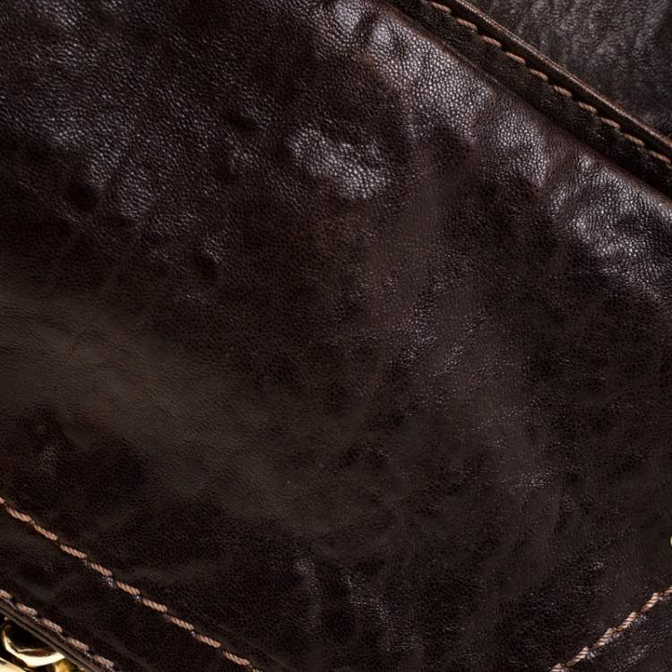 Pre Owned Chloe Dark Brown Leather Paddington Capsule Satchel