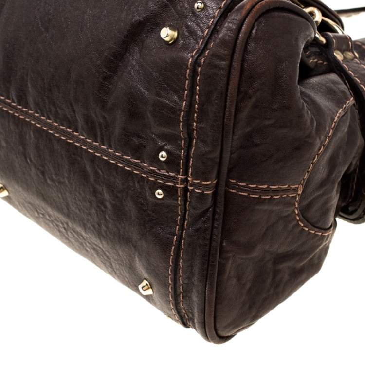 Pre Owned Chloe Dark Brown Leather Paddington Capsule Satchel