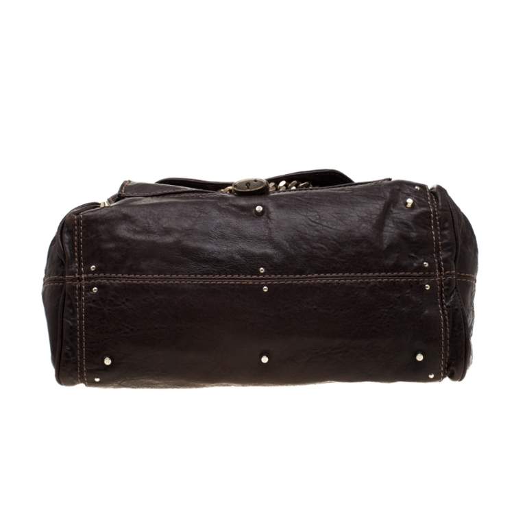 Pre Owned Chloe Dark Brown Leather Paddington Capsule Satchel