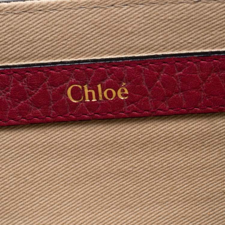 Pre Owned Chloe Red Leather Sally Clutch