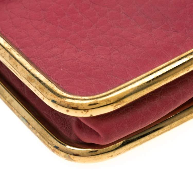 Pre Owned Chloe Red Leather Sally Clutch