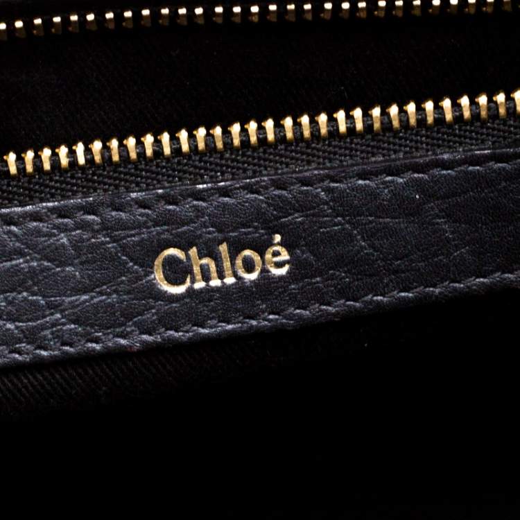 Pre Owned Chloe Black Leather Sally Medium Shoulder Bag
