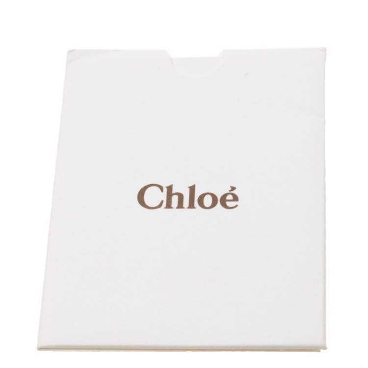 Pre Owned Chloe Brown/Off-White Canvas and Leather Edith Shopper Tote