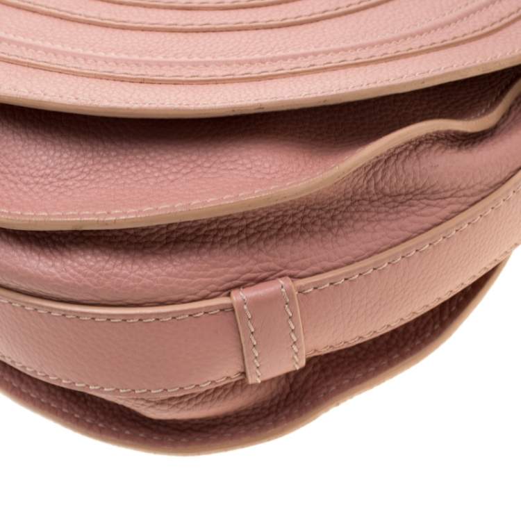 Pre Owned Chloe Blush Pink Leather Medium Marcie Crossbody Bag