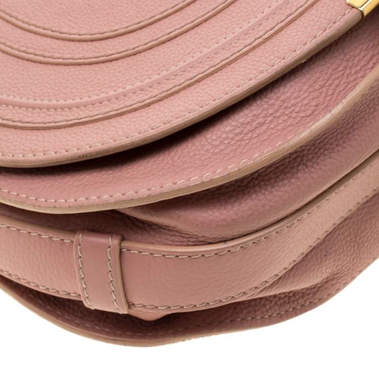 Pre Owned Chloe Blush Pink Leather Medium Marcie Crossbody Bag