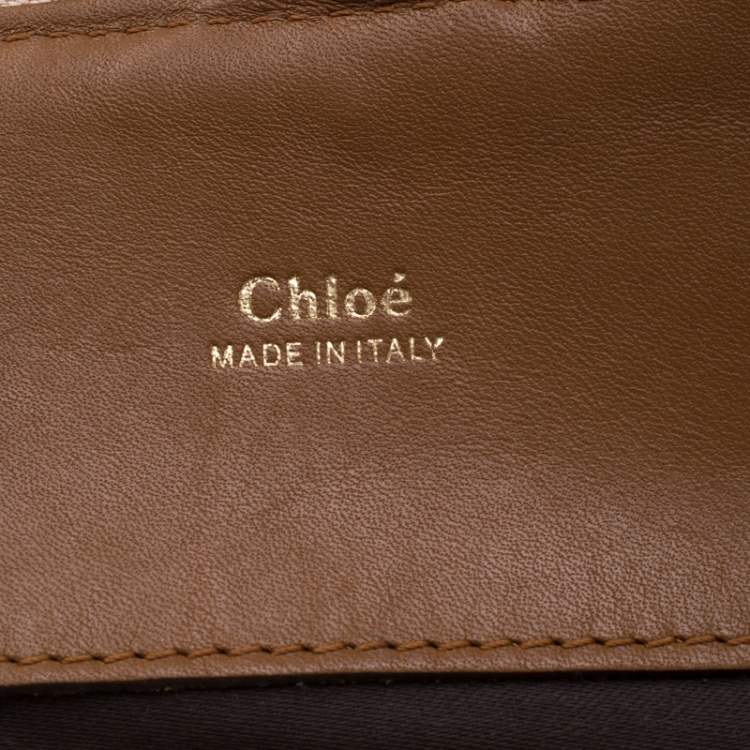 Pre Owned Chloe Tan Phython and Leather Baylee Tote