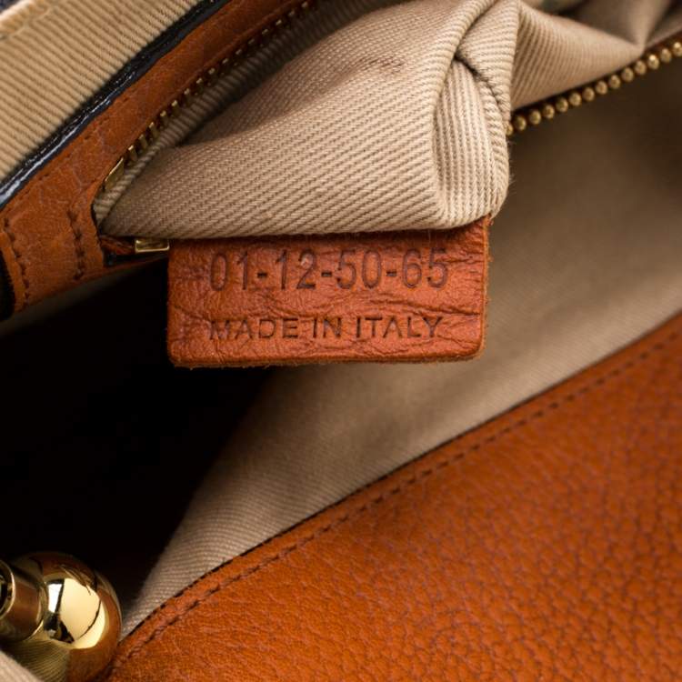 Pre Owned Chloe Orange Leather Medium Sally Shoulder Bag