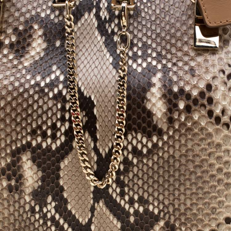 Pre Owned Chloe Python Leather Baylee Tote