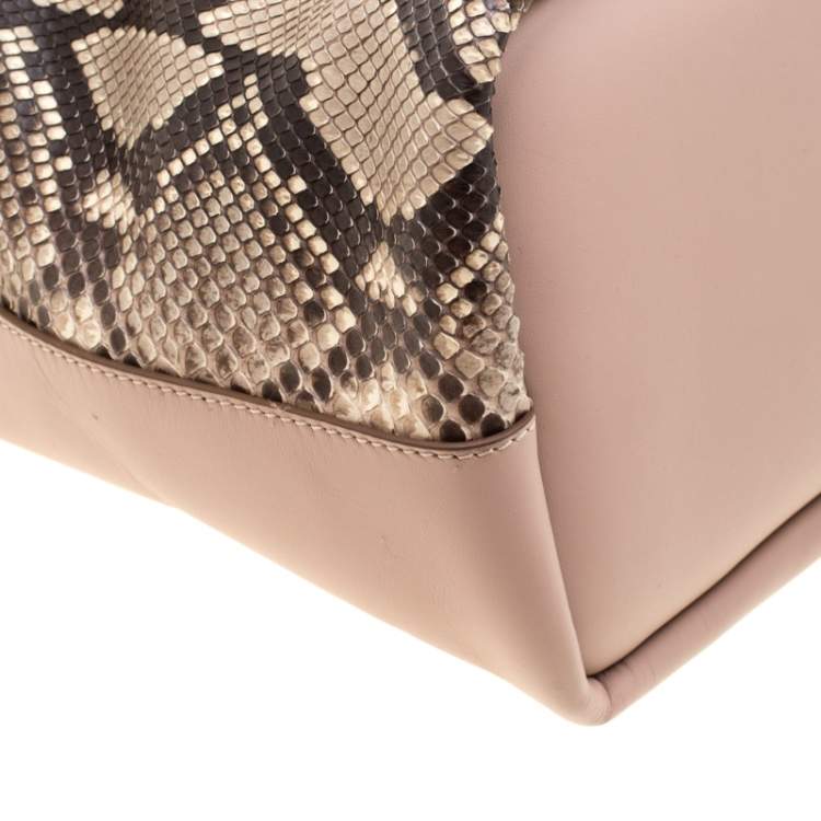 Pre Owned Chloe Python Leather Baylee Tote