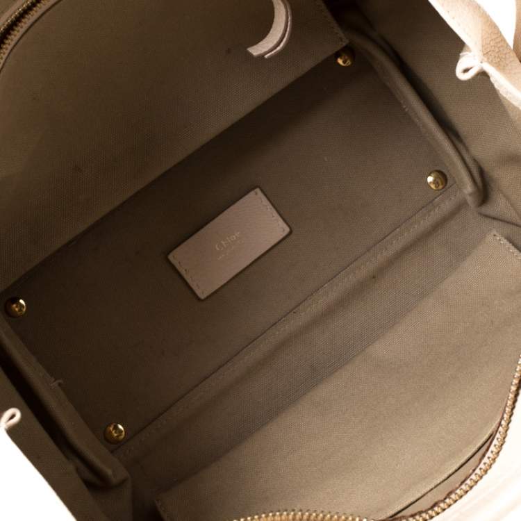Pre Owned Chloe Beige Leather Medium Everston Satchel
