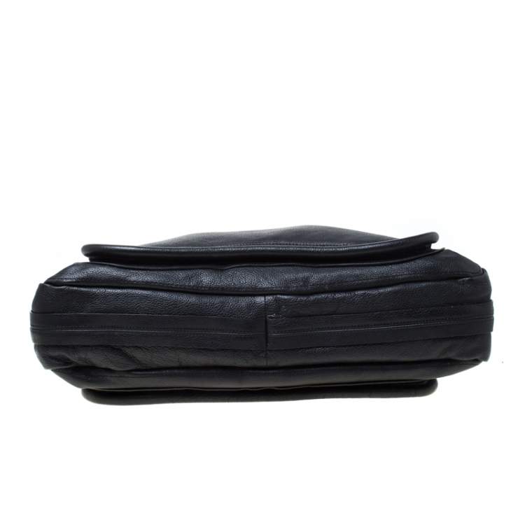 Pre Owned Chloe Black Leather Large Paraty Shoulder Bag
