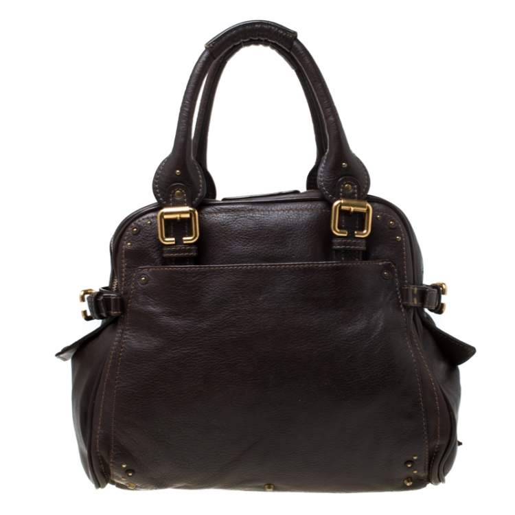 Pre Owned Chloe Dark Brown Leather Paddington Capsule Satchel