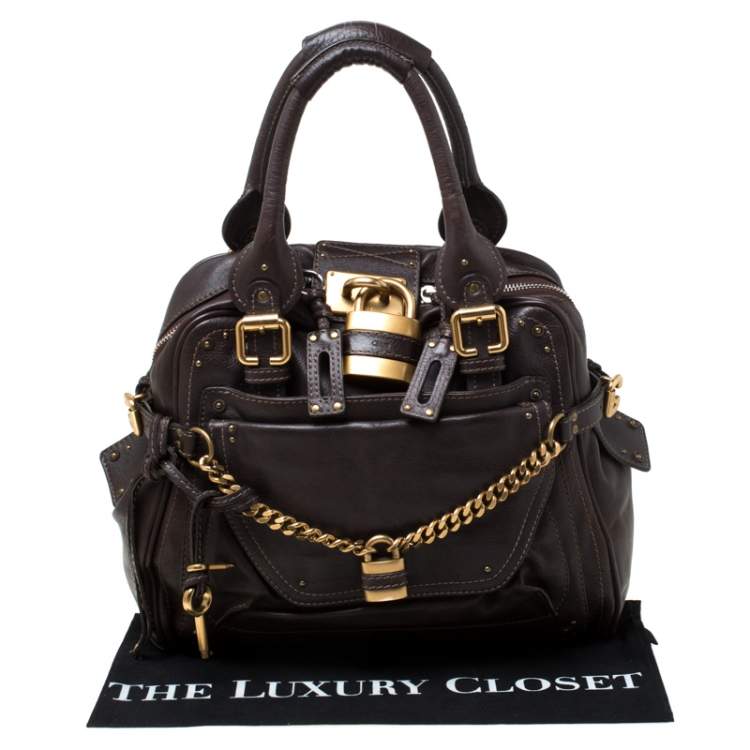Pre Owned Chloe Dark Brown Leather Paddington Capsule Satchel