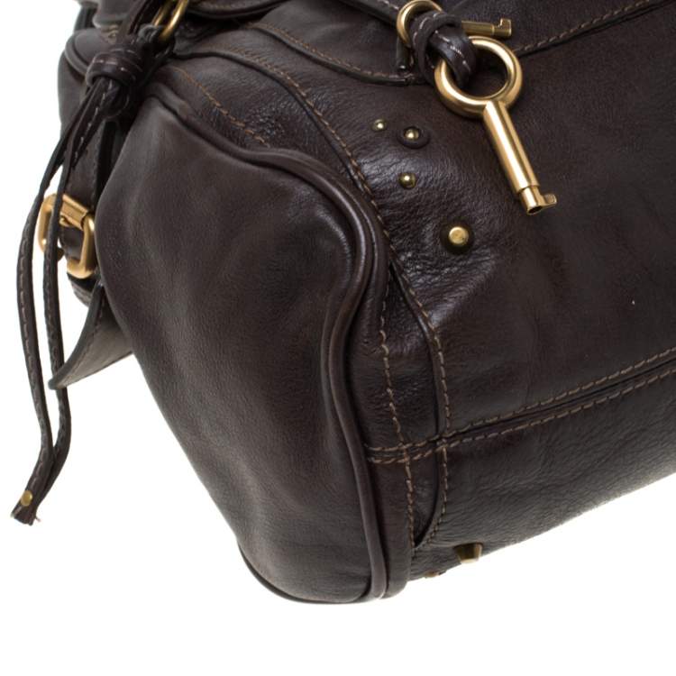 Pre Owned Chloe Dark Brown Leather Paddington Capsule Satchel