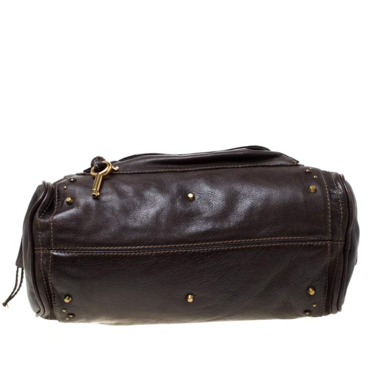 Pre Owned Chloe Dark Brown Leather Paddington Capsule Satchel